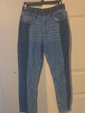 Justice Two-Tone Blue High-Rise Jeans
